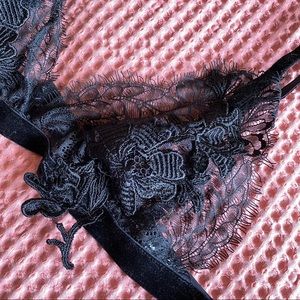 SOLD For Love & Lemons lace Bra w floral appliqué